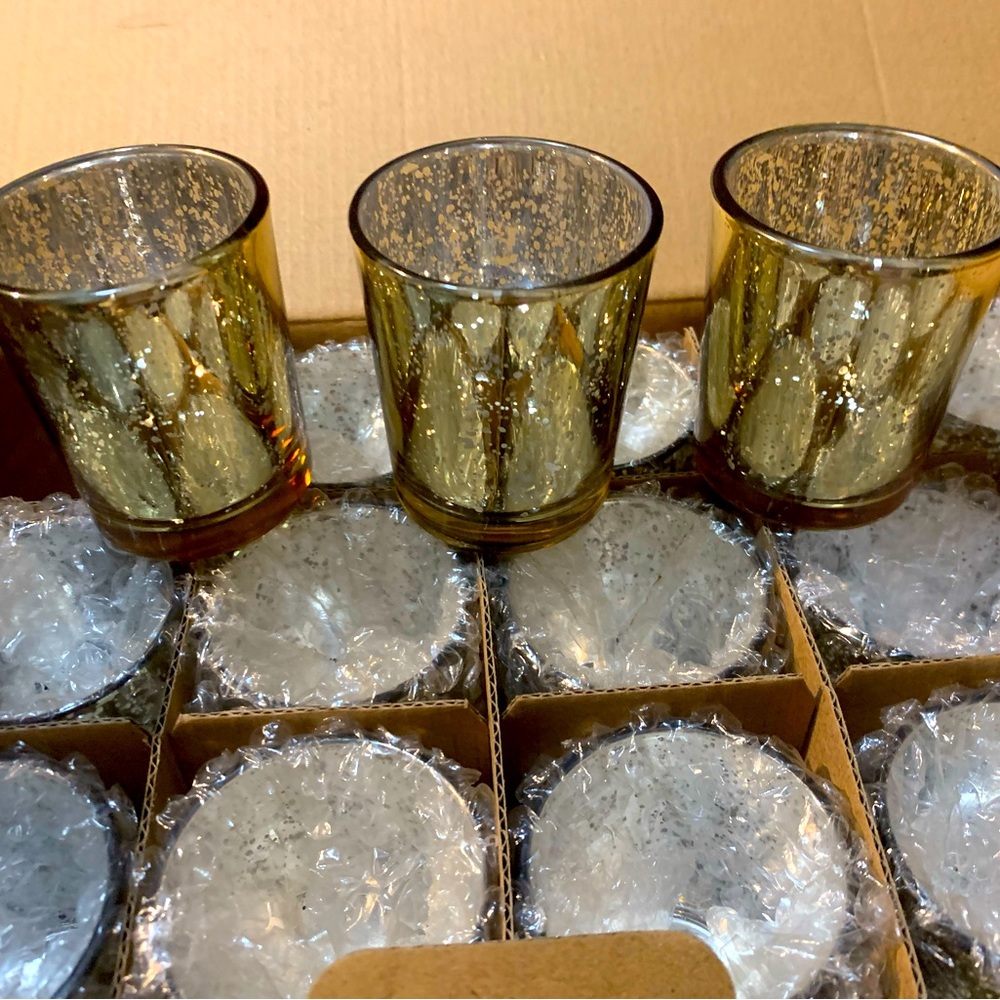 18 gold candle holders from hobby lobby